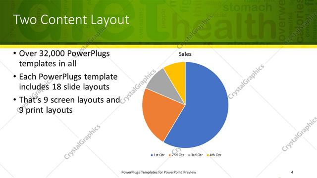 Two Content presentation slide layout