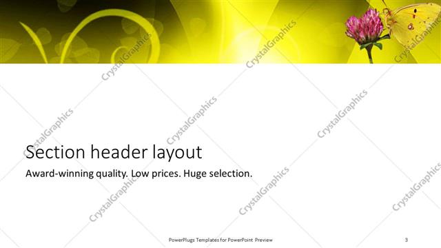 Section Header presentation slide layout