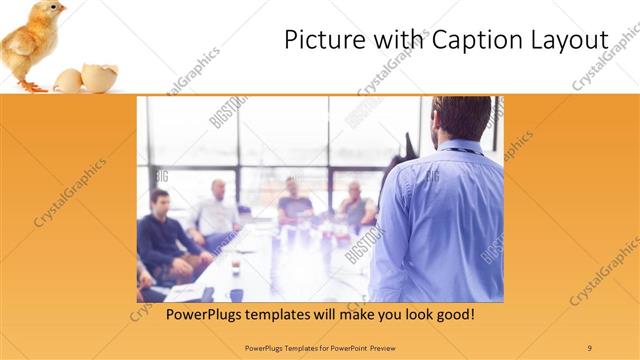 Picture with Caption presentation slide layout
