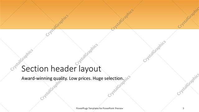 Section Header presentation slide layout