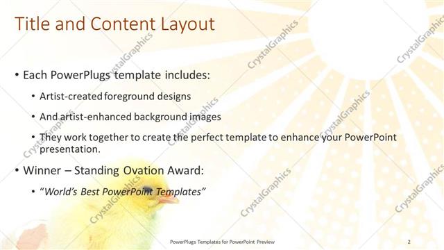 Title and Content presentation slide layout