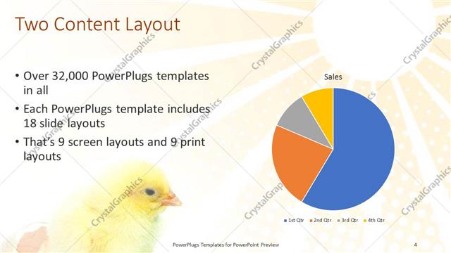 Two Content presentation slide layout