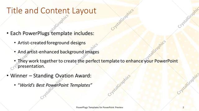Title and Content presentation slide layout
