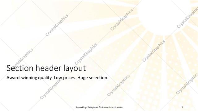 Section Header presentation slide layout