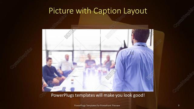 Picture with Caption presentation slide layout
