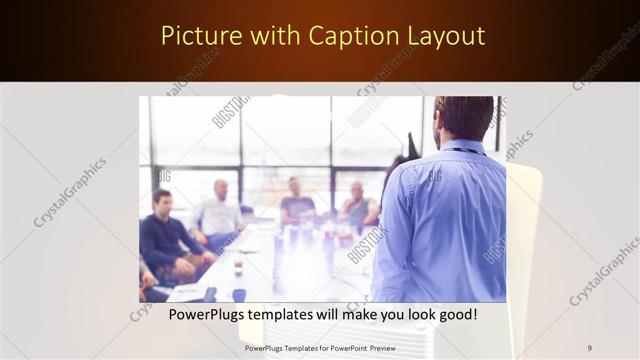 Picture with Caption presentation slide layout