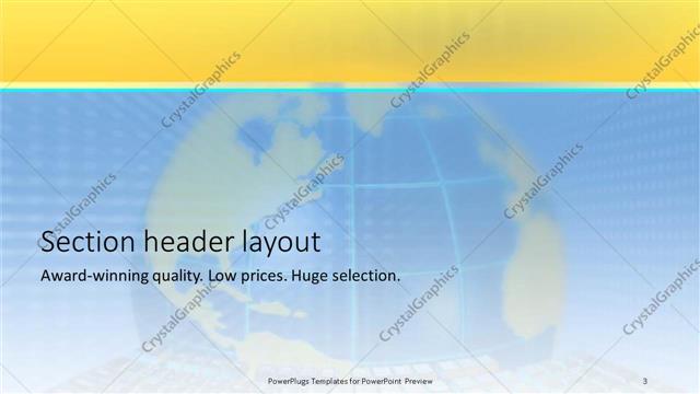 Section Header presentation slide layout