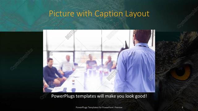 Picture with Caption presentation slide layout
