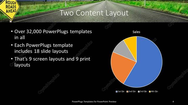 Two Content presentation slide layout
