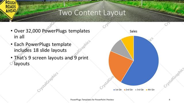 Two Content presentation slide layout