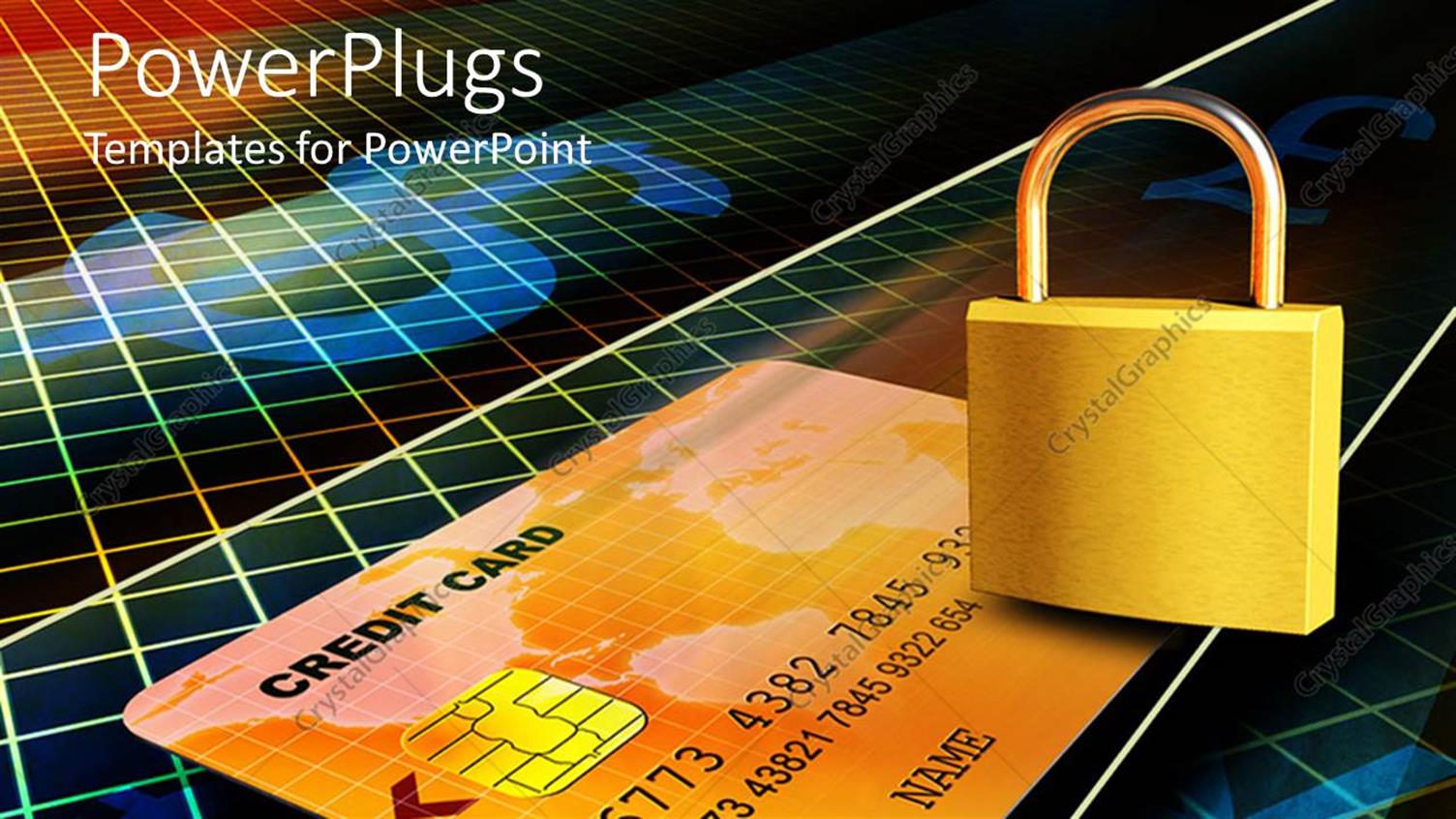 Featuring Yellow Credit Card with 3D Yellow Locket on it