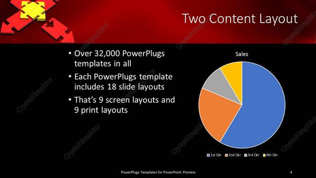 Two Content presentation slide layout