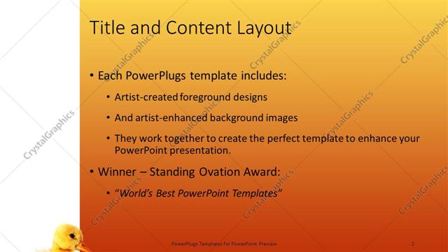 Title and Content presentation slide layout