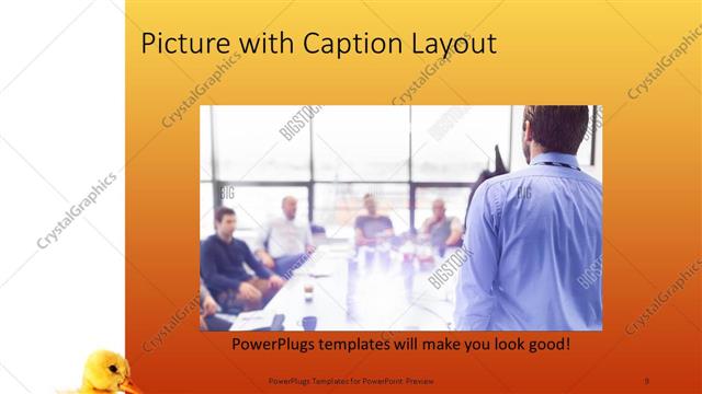Picture with Caption presentation slide layout