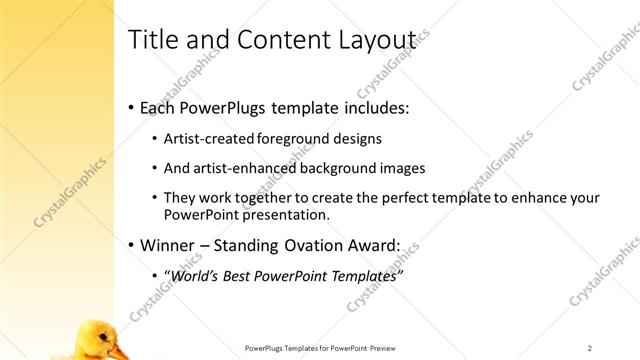 Title and Content presentation slide layout