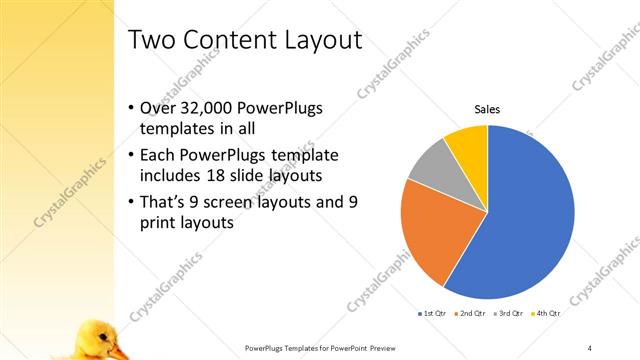Two Content presentation slide layout