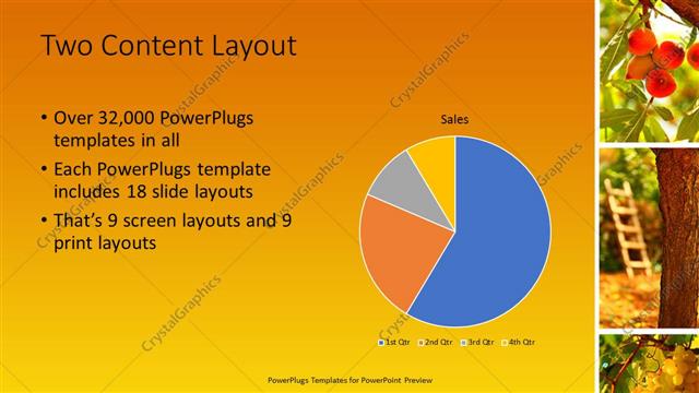 Two Content presentation slide layout