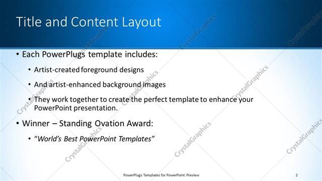 Title and Content presentation slide layout