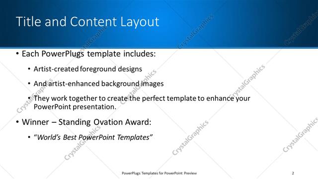 Title and Content presentation slide layout