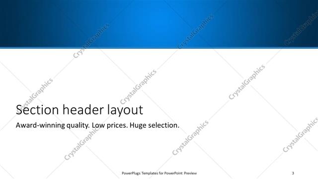 Section Header presentation slide layout