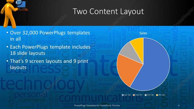 Two Content presentation slide layout