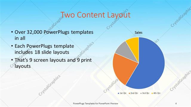 Two Content presentation slide layout