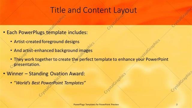 Title and Content presentation slide layout