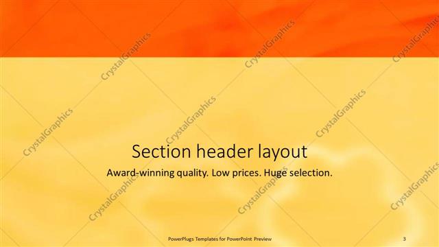 Section Header presentation slide layout