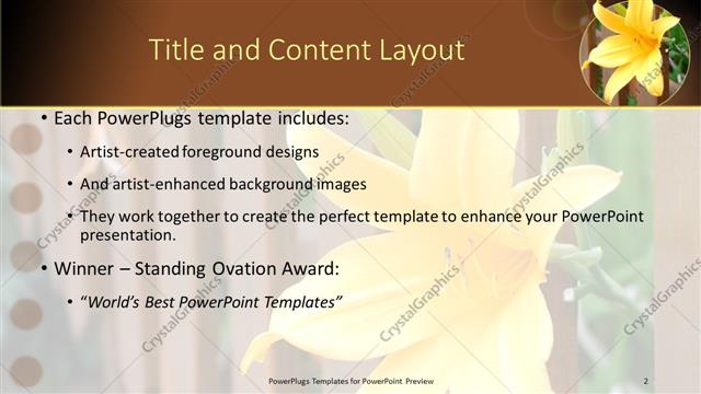 Title and Content presentation slide layout
