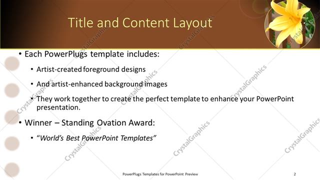 Title and Content presentation slide layout