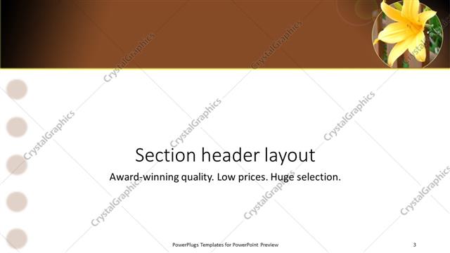 Section Header presentation slide layout