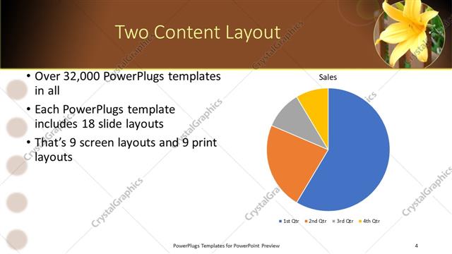 Two Content presentation slide layout