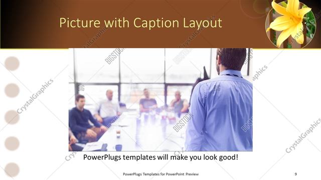Picture with Caption presentation slide layout