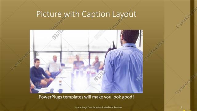 Picture with Caption presentation slide layout
