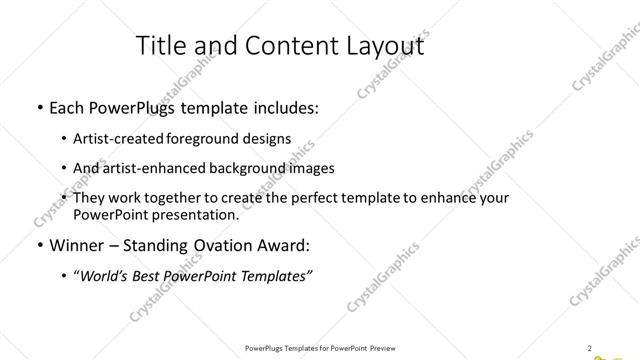 Title and Content presentation slide layout