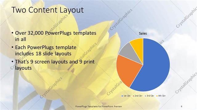 Two Content presentation slide layout