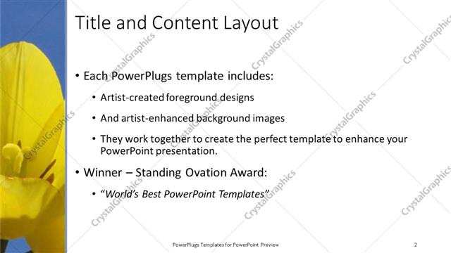 Title and Content presentation slide layout