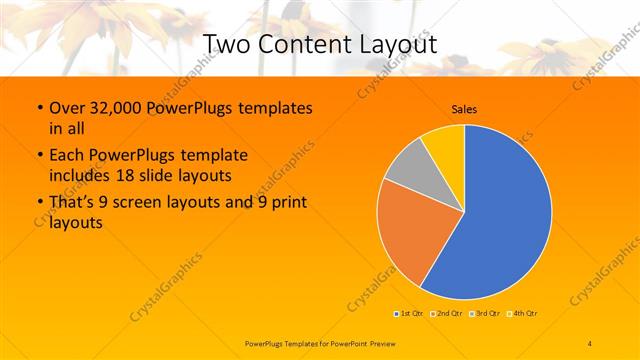 Two Content presentation slide layout
