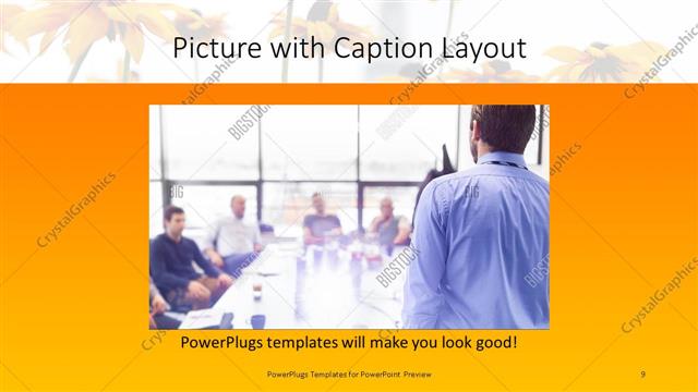 Picture with Caption presentation slide layout