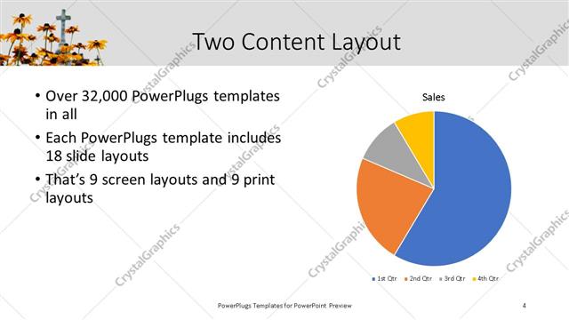Two Content presentation slide layout