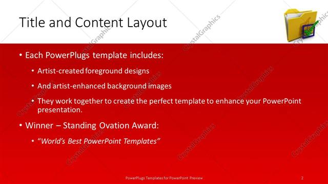 Title and Content presentation slide layout