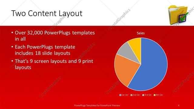 Two Content presentation slide layout