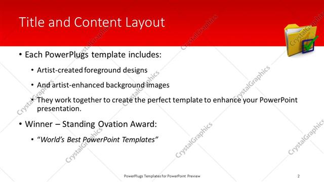 Title and Content presentation slide layout