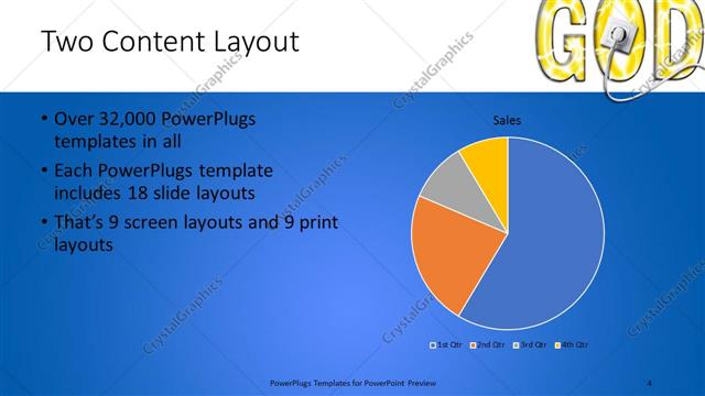 Two Content presentation slide layout