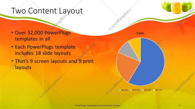 Two Content presentation slide layout