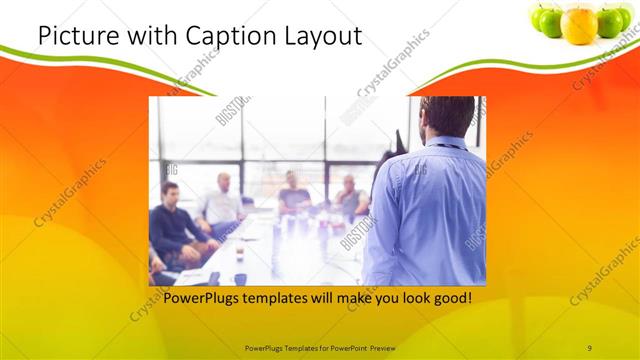 Picture with Caption presentation slide layout