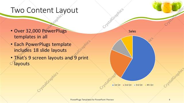 Two Content presentation slide layout