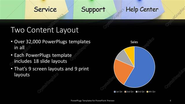 Two Content presentation slide layout