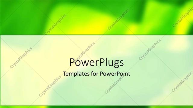  Presentation with yellow green - Yellow and green blurry abstract background