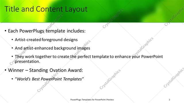 Title and Content presentation slide layout